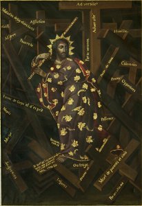 Ristien Kristus, 1700-luvun alku. tekijältä Francisco Moyen