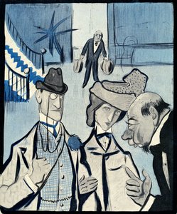 Englantilainen pariskunta kirjautumassa ranskalaiseen hotelliin, 1903 tekijältä Francisco Sancha y Lengo