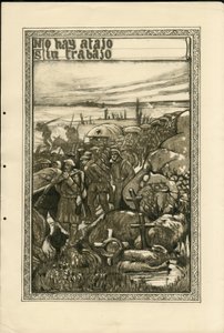 Kuva Francisco Sancha Lengosta (1874-1936) - Lentävä lehti, noin 1915 - Ei ole oikotietä ilman työtä - Sota 14-18, erät, espanjan kieli, ulkomainen lehdistö - vangit tekijältä Francisco Sancha y Lengo