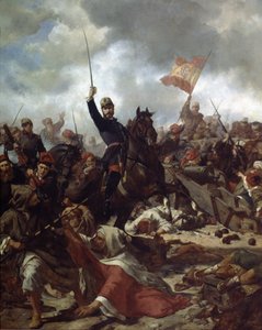 Kenraali John Prim ja Prats (1814-70) Tetouanin taistelussa vuonna tekijältä Francisco Sans y Cabot