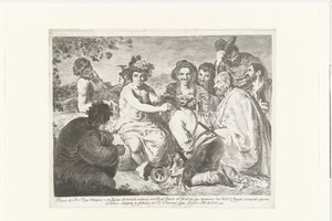 Bacchus donkaareissa Baco (otsikko esineessä) Juomarit tekijältä Francisco de Goya