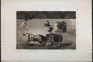Härkätaistelut: Toinen hulluus samassa kehässä, 1876. tekijältä Francisco de Goya