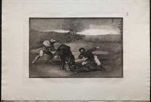 Härkätaistelut: Toinen tapa metsästää jalan tekijältä Francisco de Goya