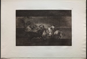 Härkätaistelut: Pepe Illon kuolema (3. sävellys) tekijältä Francisco de Goya
