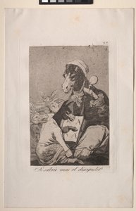 Caprices: Eikö oppilas tiedä enemmän? tekijältä Francisco de Goya