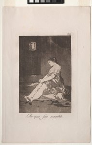 Caprichos: Koska hän oli herkkä. tekijältä Francisco de Goya