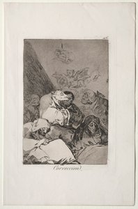 Caprichos: Oikaisu. tekijältä Francisco de Goya