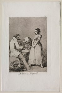 Caprichos: On parempi olla laiska. tekijältä Francisco de Goya