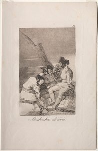 Caprichos: Lads valmistautuu. tekijältä Francisco de Goya