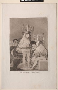 Caprichos: Heillä on jo istuin (eli pohja) tekijältä Francisco de Goya