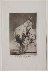 Caprichos: Sinä, joka ei osaa. tekijältä Francisco de Goya