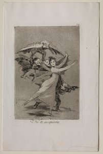 Caprichos: Et pakene. tekijältä Francisco de Goya