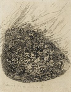 Comicon löytö, 1819-28 (musta liitu paperille) tekijältä Francisco de Goya