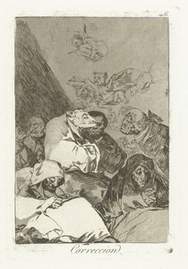 oikea Korjaus (otsikko objektissa) Los Caprichos (sarjan nimi) tekijältä Francisco de Goya