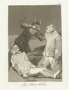chinchilloista Chinchillat (otsikko esineessä) Los Caprichos (sarjan nimi) tekijältä Francisco de Goya