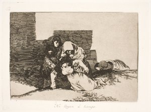 He tulivat liian myöhään (52) tekijältä Francisco de Goya
