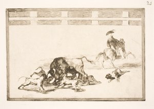 He kiillottavat koiria härän päällä tekijältä Francisco de Goya