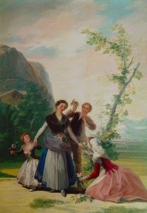 Kukkatyttö tai kevät. 1786 tekijältä Francisco de Goya
