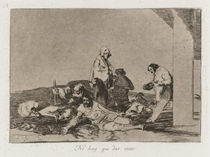 Sodan katastrofit: Pl. 58, turha huutaa, 1810-1813. tekijältä Francisco de Goya