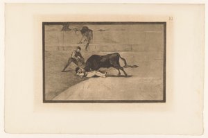 Dood van Pepe-Hillo Madridin areenalla Pepe Illon valitettava kuolema Plaza de Madridissa Stierengevechten (sarjan nimi) La Taureamachie (sarjan nimi) Härkätaistelut (sarjan nimi) tekijältä Francisco de Goya