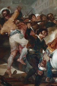 Toukokuun kaksi (2. toukokuuta) tai Mamelukien panos. Yksityiskohta (öljy kankaalle tekijältä Francisco de Goya