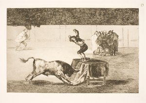 Toinen hullu teko (Martincho) samalla areenalla (Saragossa) tekijältä Francisco de Goya