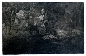 Hautajaisarvoitus, 1819-1823 tekijältä Francisco de Goya