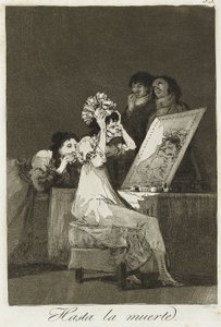 Hasta la muerte, 1799 (etsaus, kuivakärki ja akvatinta) tekijältä Francisco de Goya