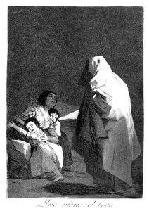 Tässä tulee bogeyman, 1799 tekijältä Francisco de Goya