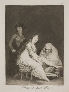 Hän rukoilee hänen puolestaan tekijältä Francisco de Goya