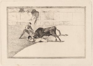 Pepe Illon valitettava kuolema Plaza de Madridissa (Pepe Illon epäonninen kuolema kehässä Madridissa) tekijältä Francisco de Goya