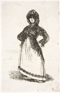 Maja seisomassa tekijältä Francisco de Goya