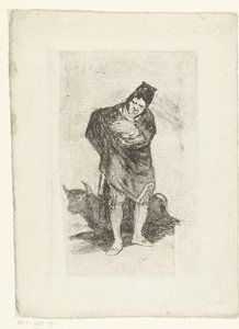 Vanha härkätaistelija El embozado tekijältä Francisco de Goya
