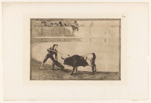 Pedro Romera Martínez ei ole tehnyt mitään Pedro Romero tappaa seisovan härän Stierengevechten (sarjan nimi) La Taureamachie (sarjan nimi) Härkätaistelut (sarjan nimi) tekijältä Francisco de Goya
