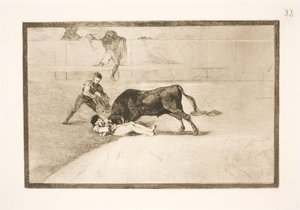 Pepe Illon valitettava kuolema Madridin areenalla tekijältä Francisco de Goya