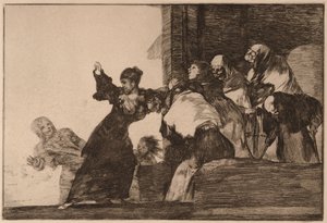”Poor Folly” (Disparate pobre), sarjasta Los Disparates tekijältä Francisco de Goya