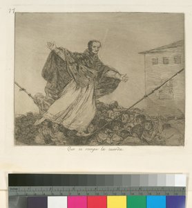 Toukokuu johto katkeaa, levy 77 Los Desastres de la Guerrasta (Sodan katastrofit), vuosien 1814-15 jälkeen, julkaistu 1863 (etsaus, akvatinta tai lavis & kuivakärki) tekijältä Francisco de Goya