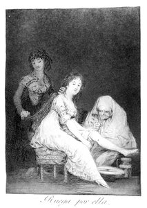 Hän rukoilee hänen puolestaan, 1799 tekijältä Francisco de Goya