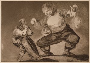 Simpleton (Hölmö), sarjasta Los Disparates tekijältä Francisco de Goya