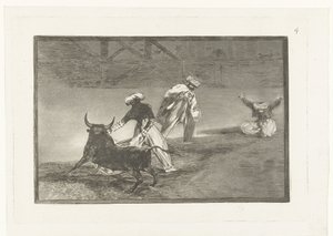 Härkätaistelijat areenalla Capean otro encerrado Härkätaistelut (sarjan nimi) La Tauromaquia (sarjan nimi) tekijältä Francisco de Goya