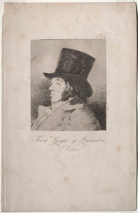 Caprichot: Goyan muotokuva. tekijältä Francisco de Goya
