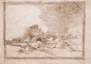 The Disasters of War : Tästä syystä synnyit (valmistelupiirros tekijältä Francisco de Goya