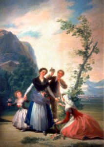 Kukkakaupat tai kevät, 1786 tekijältä Francisco de Goya