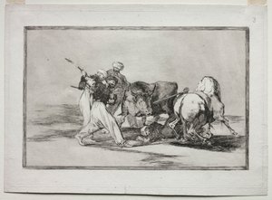 Maurit asettuivat Espanjaan, luopuivat Koraanin taikauskoista, omaksuivat tämän taiteen..., 1815-1816 tekijältä Francisco de Goya