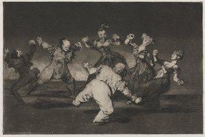 Sananlaskut: Jos Marion tanssii, hänen on kannettava seuraukset, 1864. tekijältä Francisco de Goya