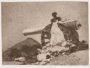 What Courage! (Mikä rohkeus!) sarjasta Los desastres de la guerra tekijältä Francisco de Goya