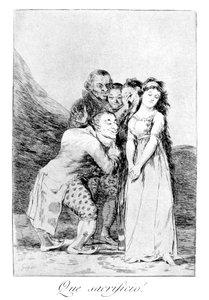 Mikä uhraus!, 1799 tekijältä Francisco de Goya