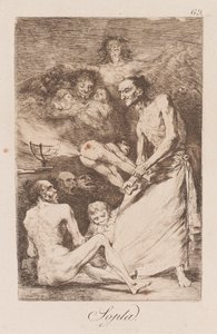 Tuuli, 1700-luvun loppu - 1800-luvun alku (painettu) tekijältä Francisco de Goya
