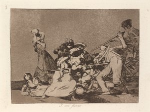 Y son fieras (ja he ovat kuin villit pedot) tekijältä Francisco de Goya