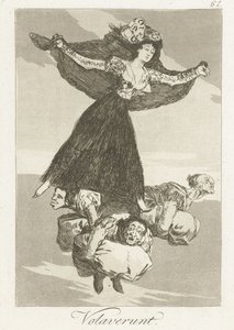 He ovat lentäneet Volaverunt (otsikko esineessä) Los Caprichos (sarjan nimi) tekijältä Francisco de Goya